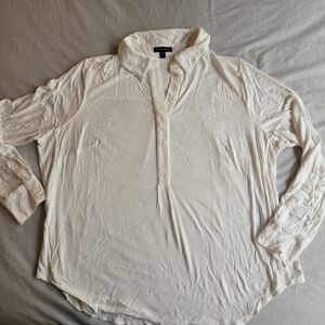 Universal Standard sz S White Long Sleeve with Buttons - very soft!